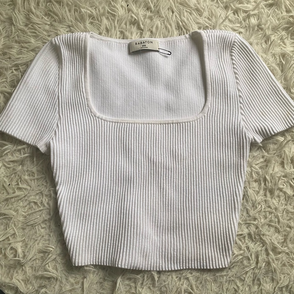 Aritzia Babaton Sculpt Knit Squareneck Top - Picture 3 of 6